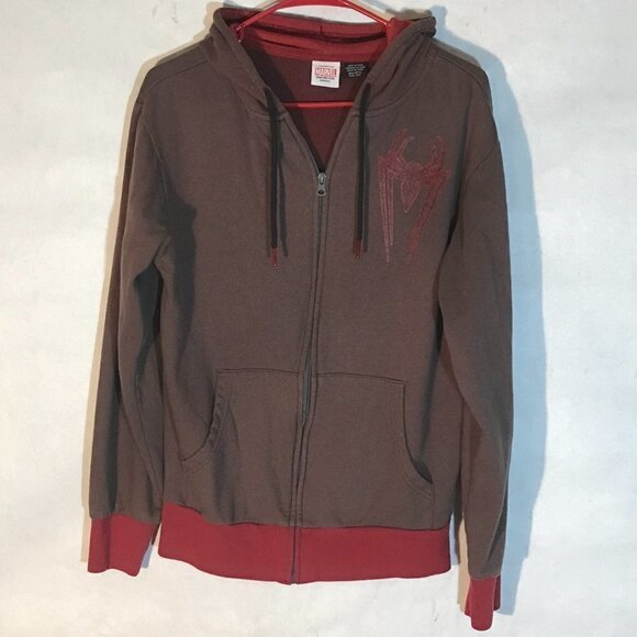 MARVEL Spider Man Gray Red Long Sleeve Sweater Hoodie Mad Engine MadEngine VTG - Picture 2 of 7